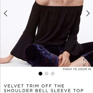 NWT LOFT off the shoulder bell sleeve blouse